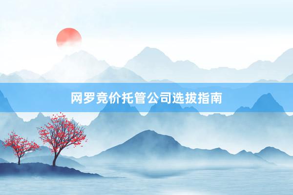 网罗竞价托管公司选拔指南