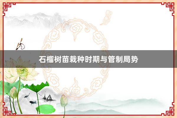 石榴树苗栽种时期与管制局势